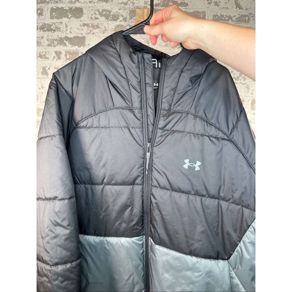 Under armour storm | mens puffer coat black and grey loose fit